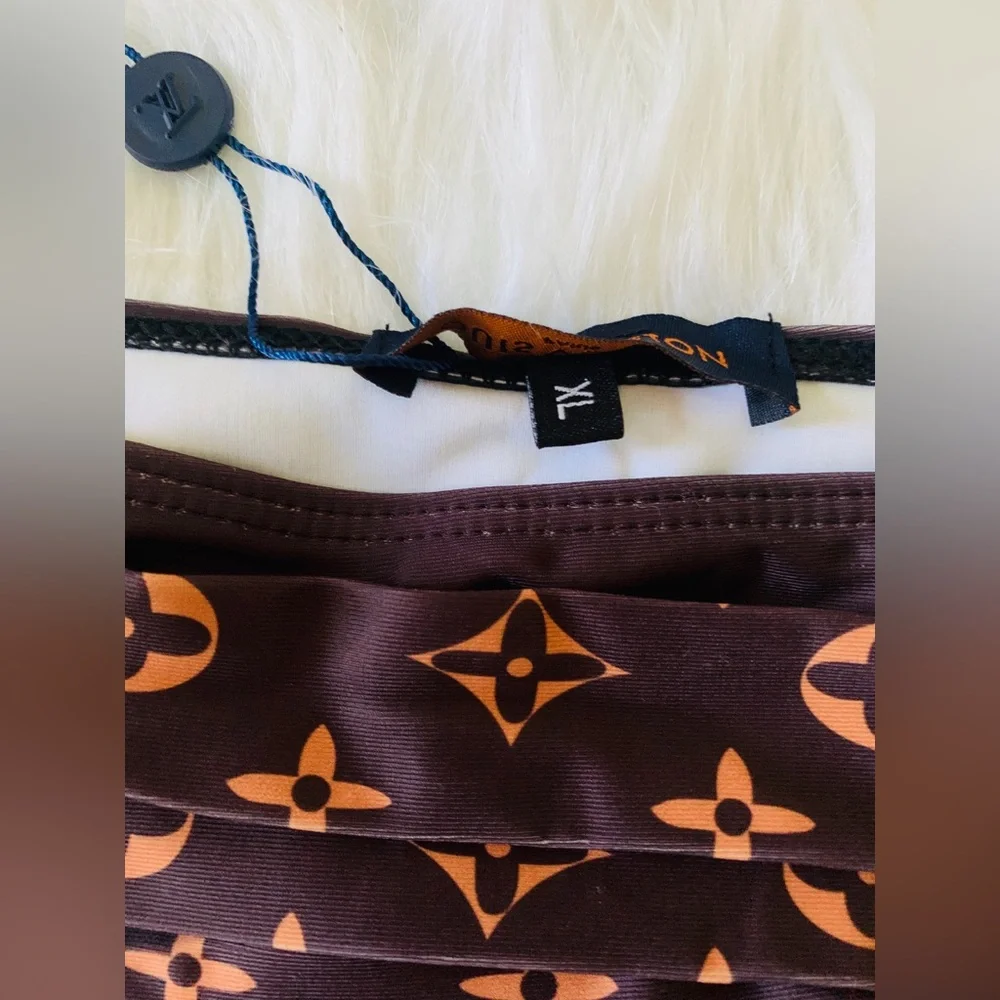 Louis Vuitton Brown & Tan Monogram Bikini Set - Picture 6 of 7